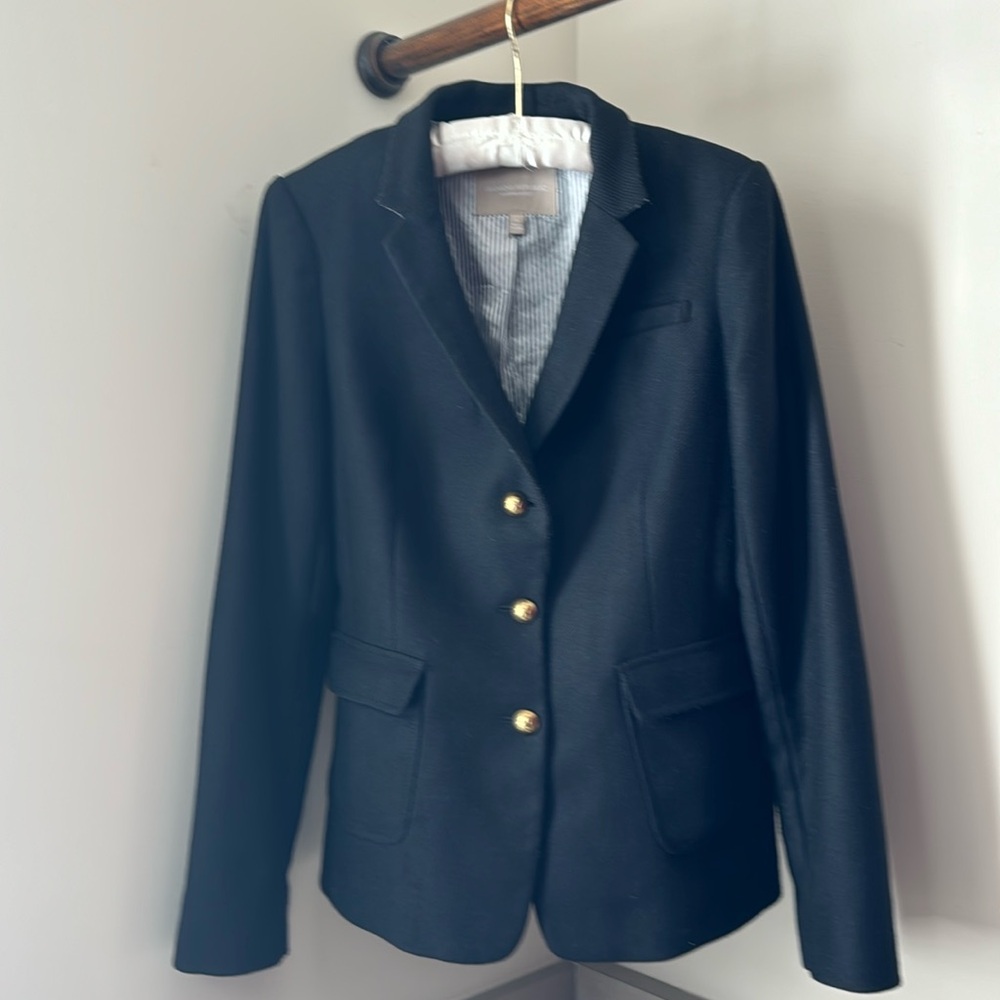Banana republic black wool blazer